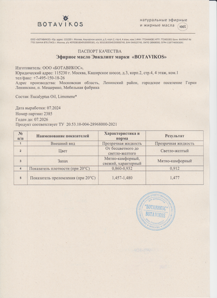 Паспорт №072024
